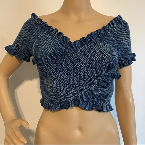 Mc Lorene denim cropped top - Picture 1 of 5